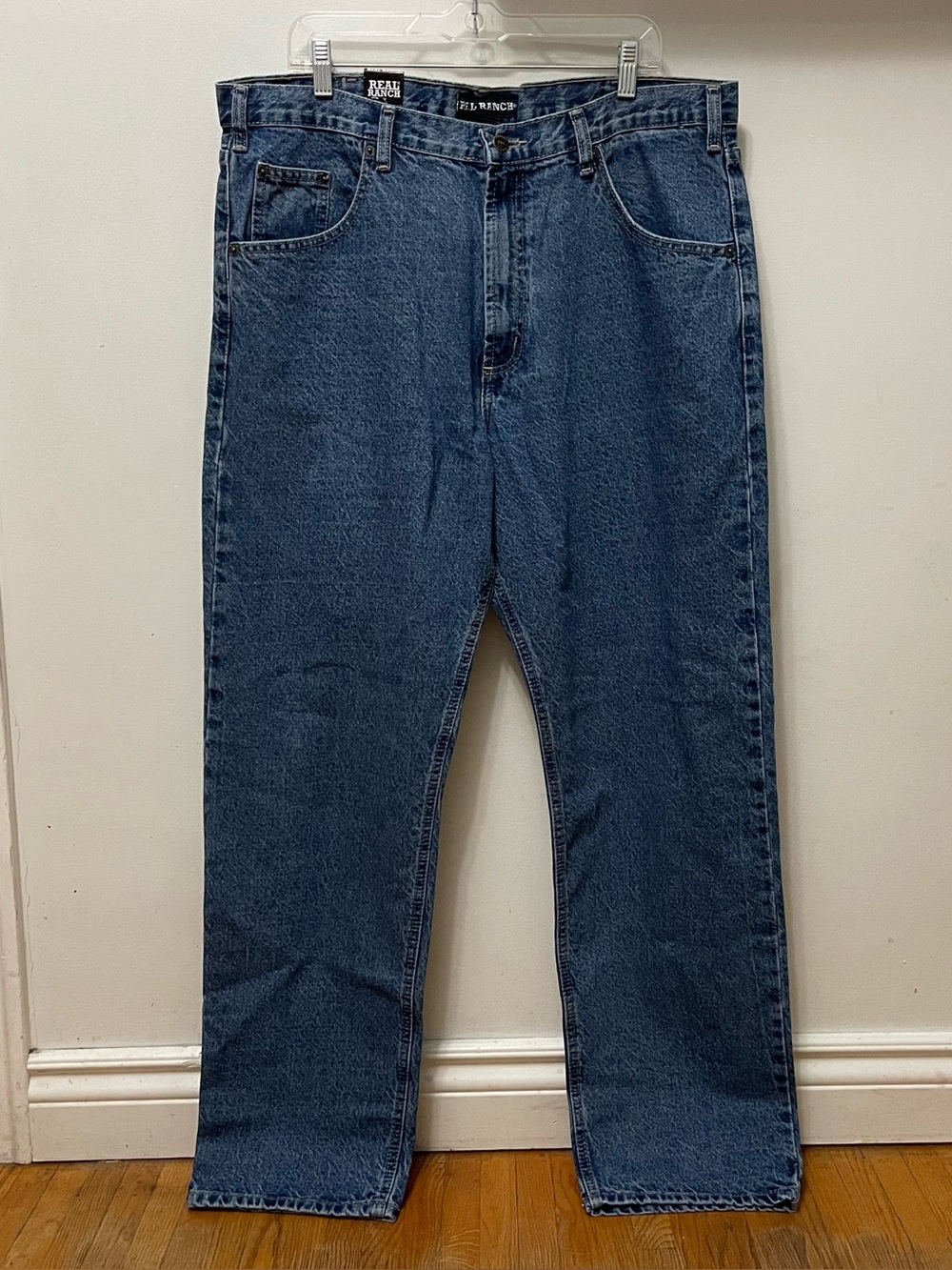 Men's Real Ranch Workwear Denim Blue Jeans - NWT - Size 38X32